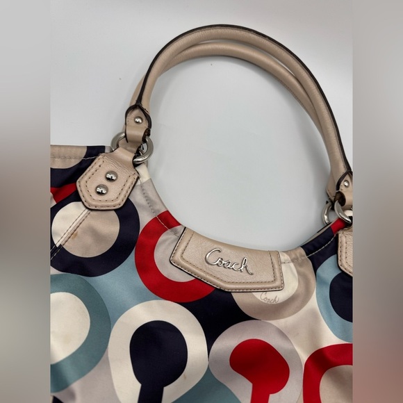 Coach Ashley Op Art Scarf Satchel / Shoulder Bag | Good Used Condition - Picture 7 of 15